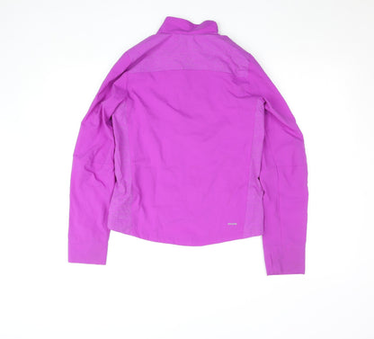 Adidas Teens Pink Climalite Running Track Jacket Size 12 Long Sleeve
