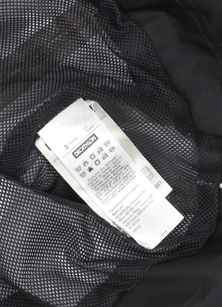 Mens UK Size M DECATHLON Black Windbreaker Coat