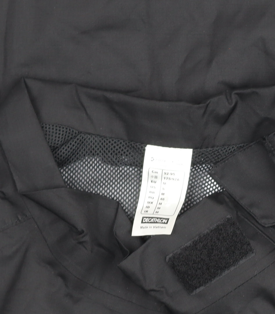 Mens UK Size M DECATHLON Black Windbreaker Coat