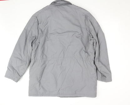 Dannimac Men Grey Polyester Parka Jacket Size 42 Regular