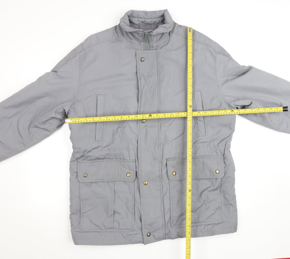 Dannimac Men Grey Polyester Parka Jacket Size 42 Regular