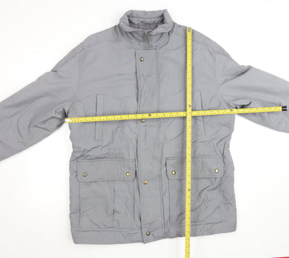 Dannimac Men Grey Polyester Parka Jacket Size 42 Regular