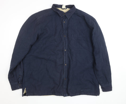 Mens UK Size 2XL Cotton Traders Blue Basic Jacket