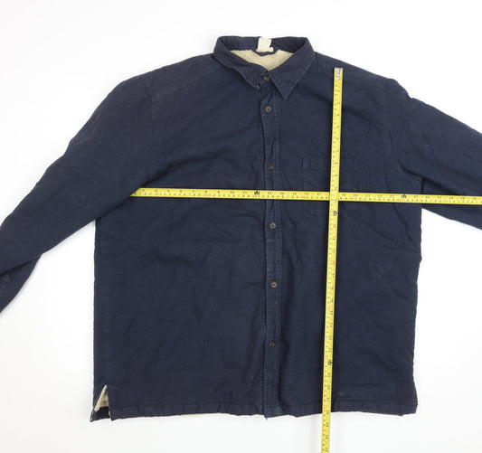 Mens UK Size 2XL Cotton Traders Blue Basic Jacket