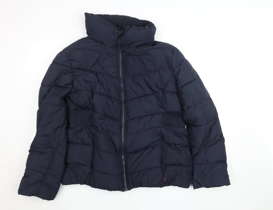 Joules Womens Blue Size 20 Puffer Jacket Lined Quilted Winter Coat