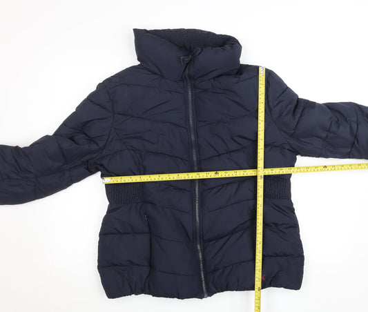 Joules Womens Blue Size 20 Puffer Jacket Lined Quilted Winter Coat