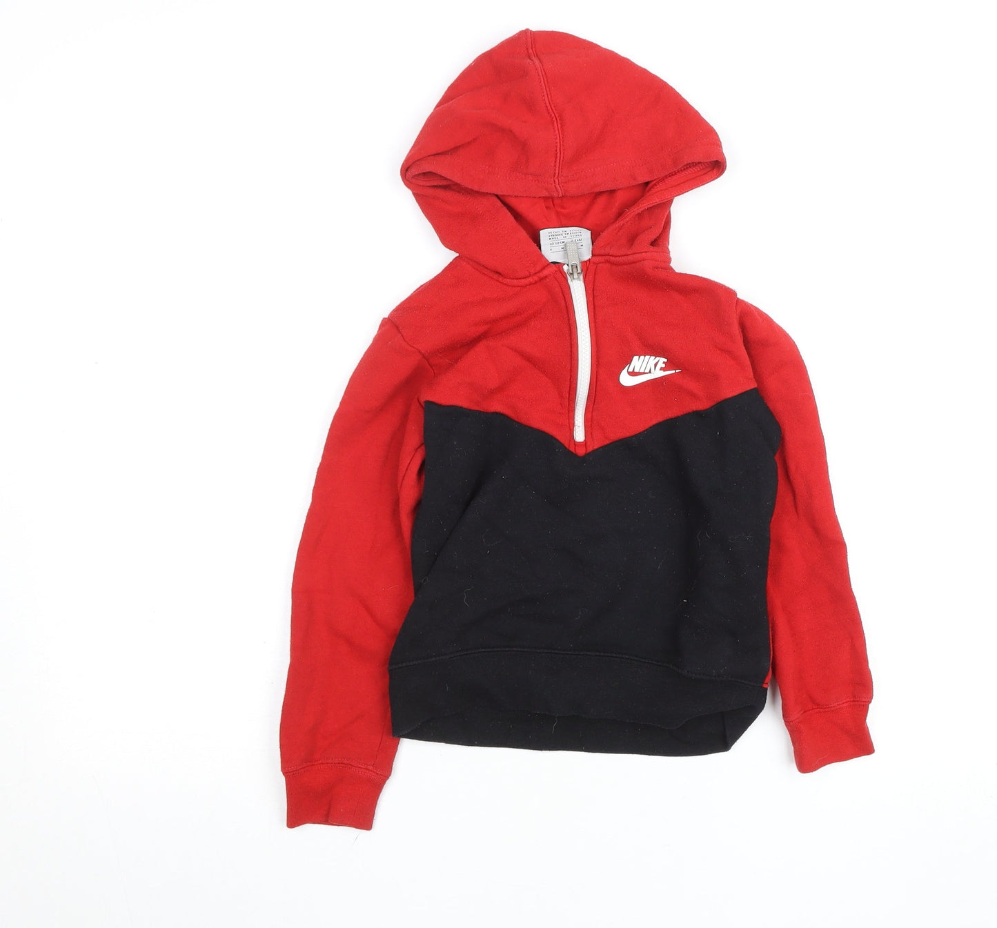 Boys UK Size 5-6 Years Nike Red Full Zip Hoodie