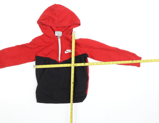 Boys UK Size 5-6 Years Nike Red Full Zip Hoodie