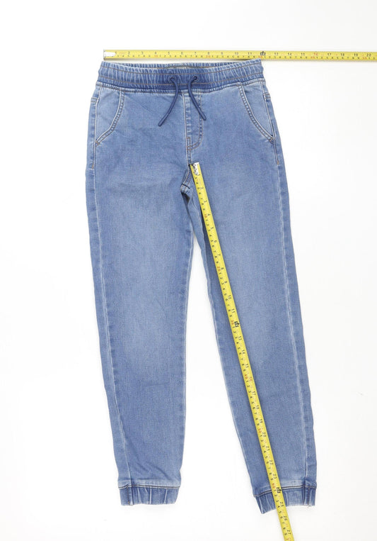 Primark Girls Blue Denim Co Jogger Jeans 8-9 Years Drawstring Waist