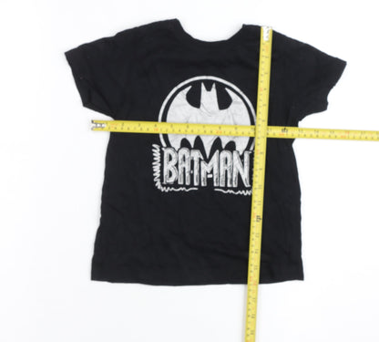 Boys UK Size 4-5 Years Primark Black Basic T-Shirt