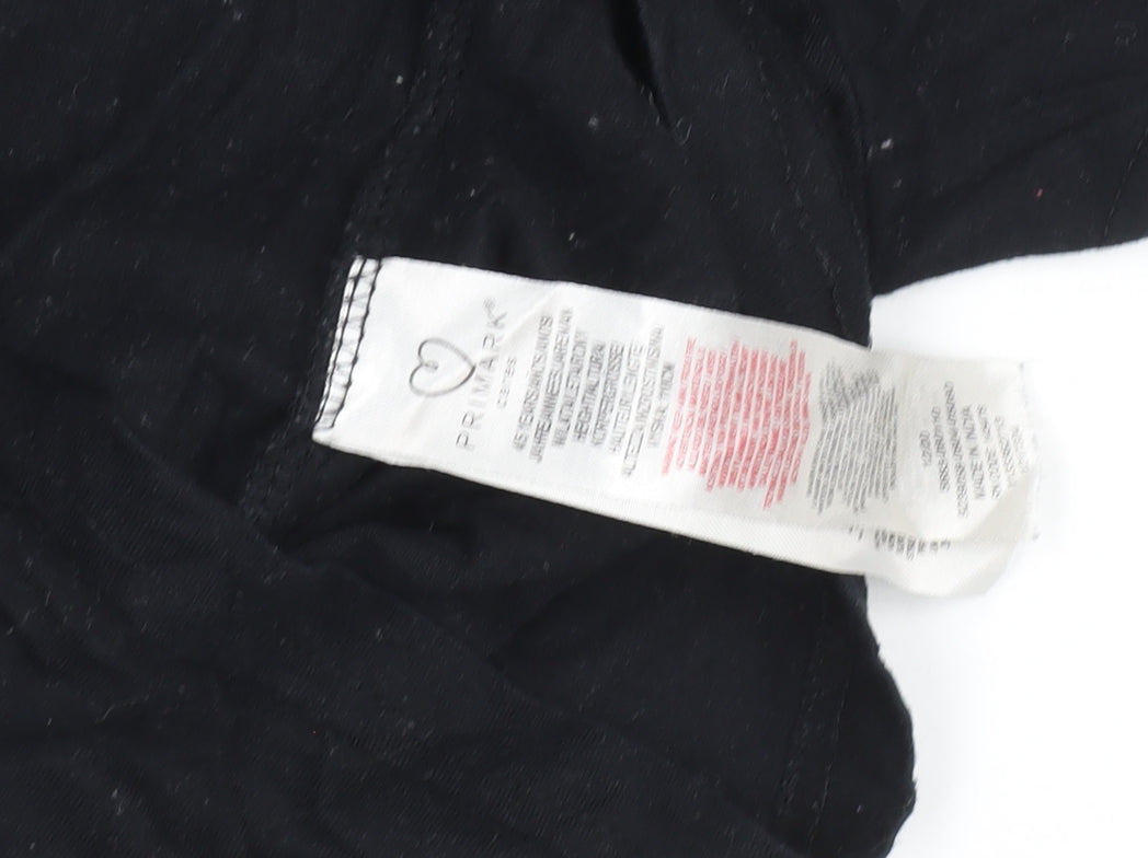 Boys UK Size 4-5 Years Primark Black Basic T-Shirt