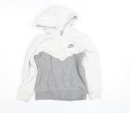 Boys UK Size 6-7 Years Nike Grey Full Zip Hoodie