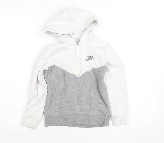 Boys UK Size 6-7 Years Nike Grey Full Zip Hoodie