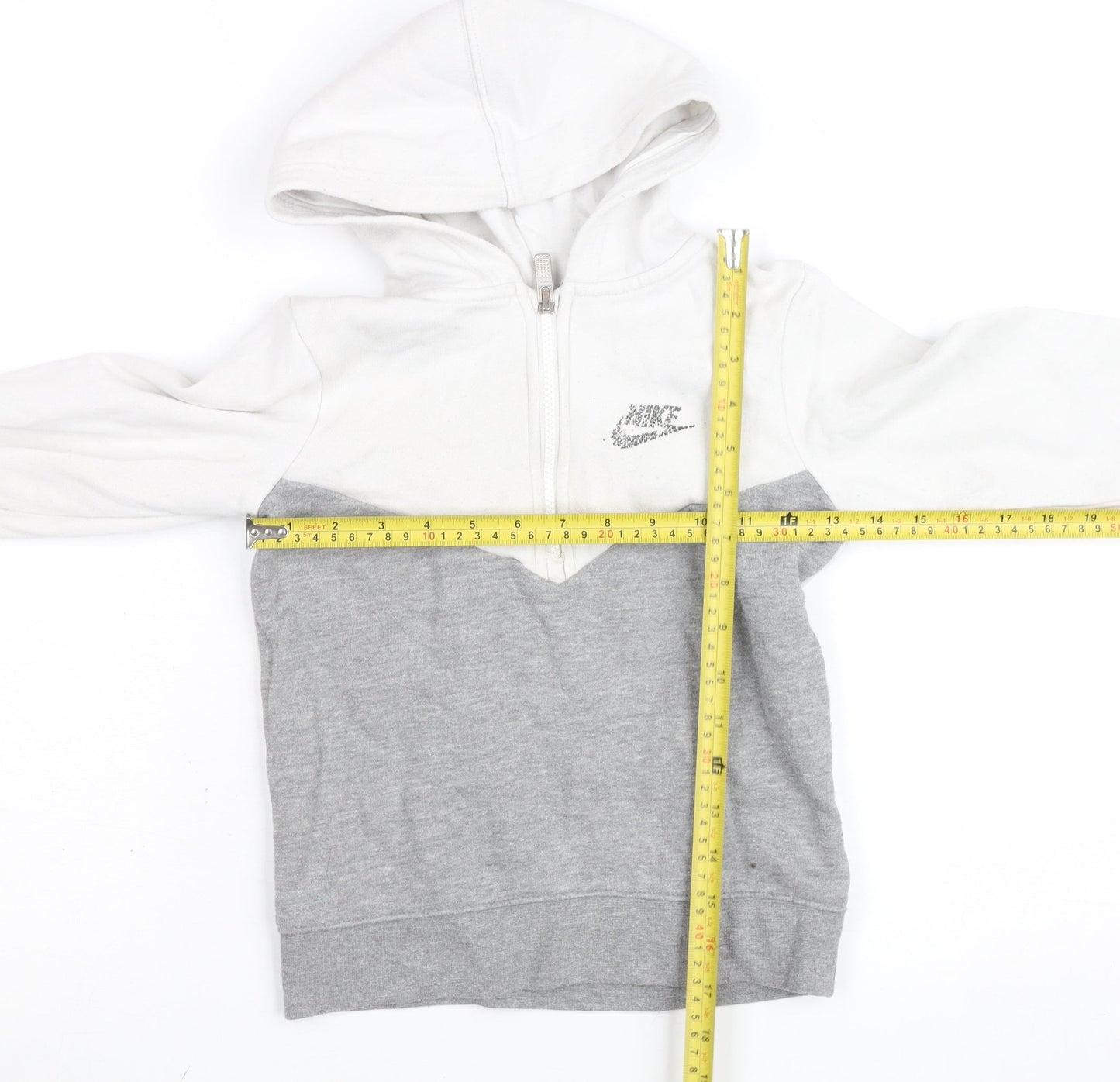 Boys UK Size 6-7 Years Nike Grey Full Zip Hoodie