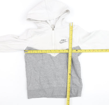 Boys UK Size 6-7 Years Nike Grey Full Zip Hoodie