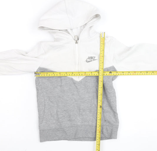 Boys UK Size 6-7 Years Nike Grey Full Zip Hoodie