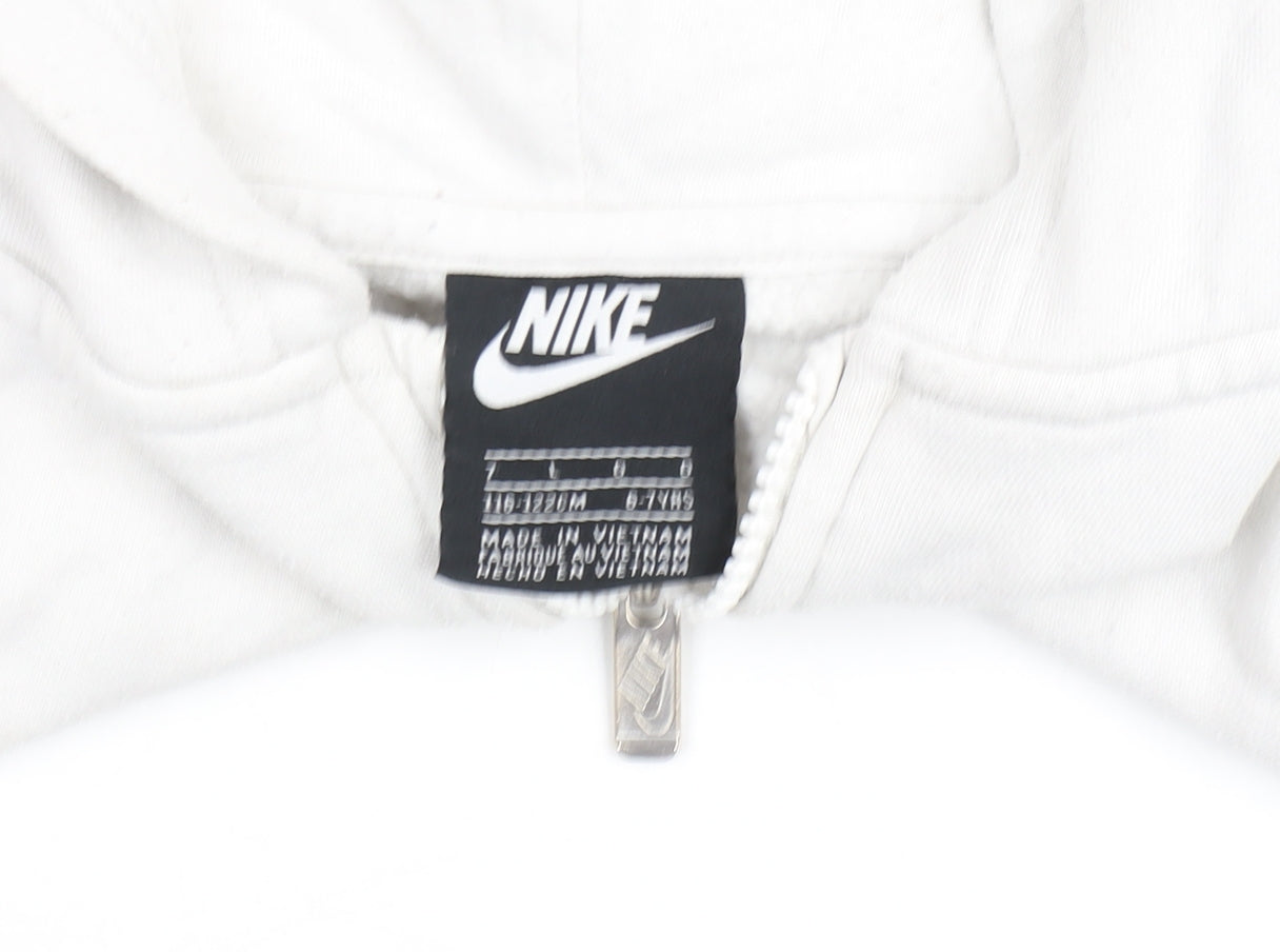 Boys UK Size 6-7 Years Nike Grey Full Zip Hoodie