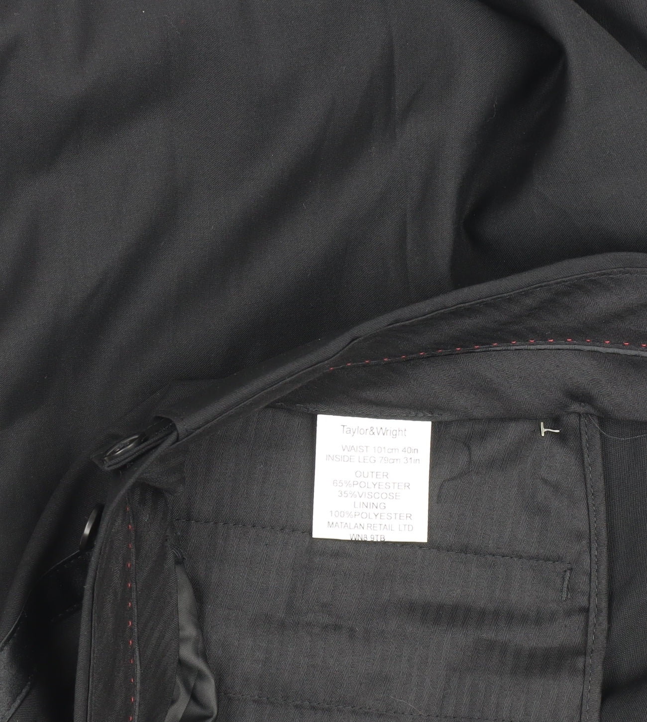 Womens UK Size 20 Taylor & Wright Regular Fit Dress Pants Black Trousers