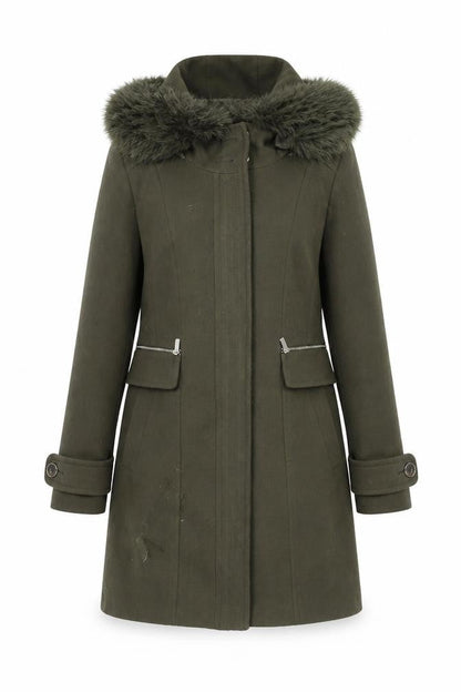 Womens UK Size 8 Wallis Green Parka Coat
