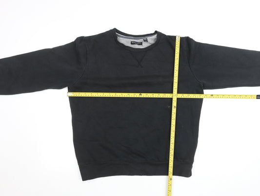 Brave Soul Women’s Black Cotton Blend Pullover Sweatshirt M