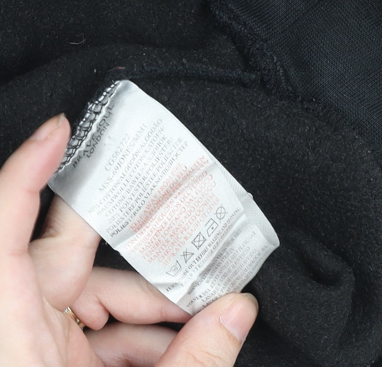 Brave Soul Women’s Black Cotton Blend Pullover Sweatshirt M