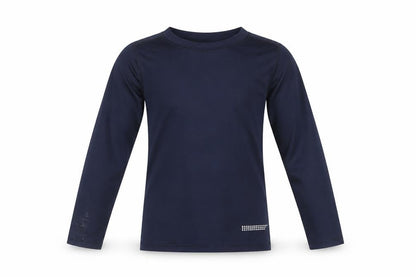 Front view of St Bernard boys’ blue long sleeve athletic top 4-5 years quick dry