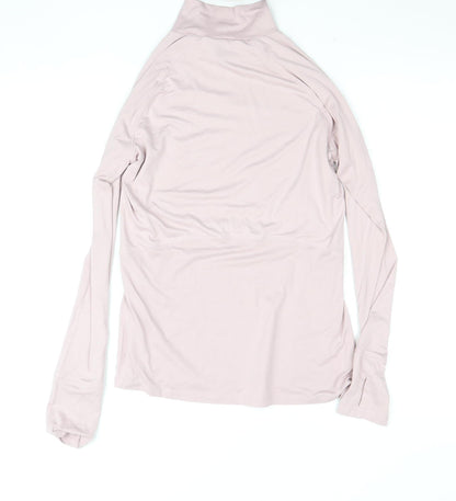 RBX Womens Pink Long Sleeve Mock Neck Activewear Top Size S