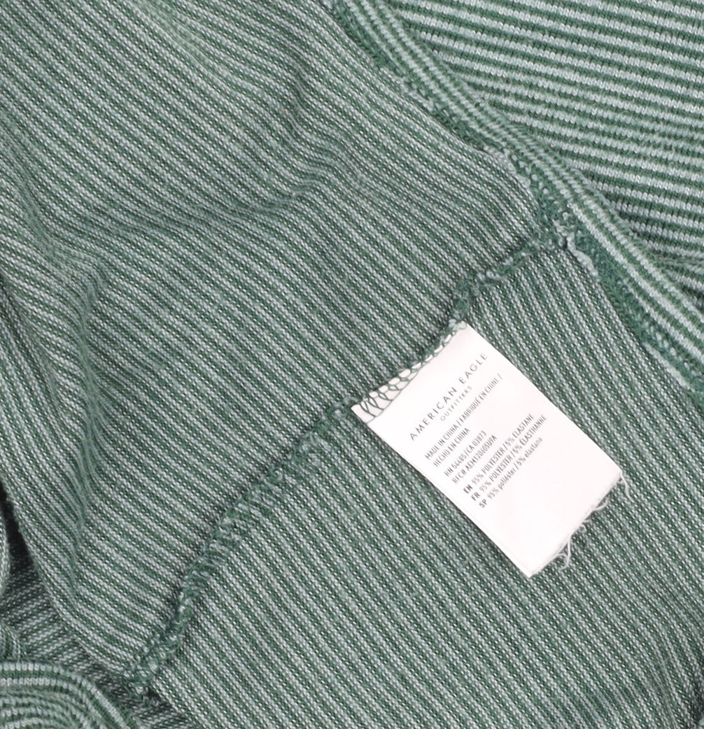 Womens UK Size S American Eagle Green Basic T-Shirt