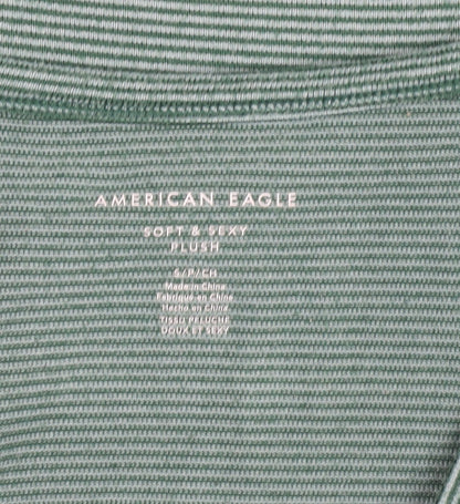Womens UK Size S American Eagle Green Basic T-Shirt