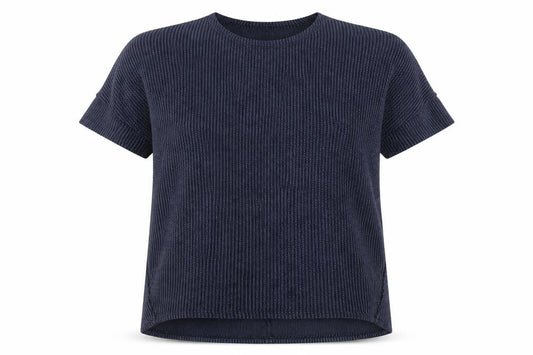 Womens UK Size S Apricot Blue Basic T-Shirt