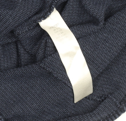Womens UK Size S Apricot Blue Basic T-Shirt