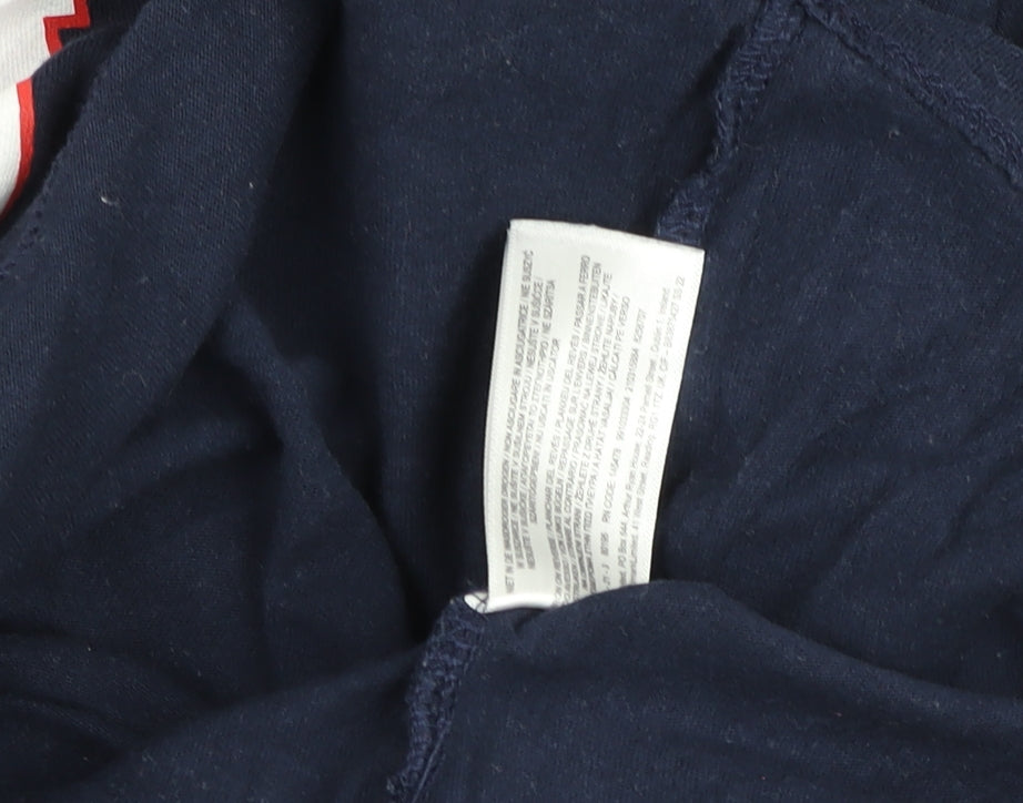 Primark Womens Blue 3XL Basic Paris Print Cotton T-Shirt