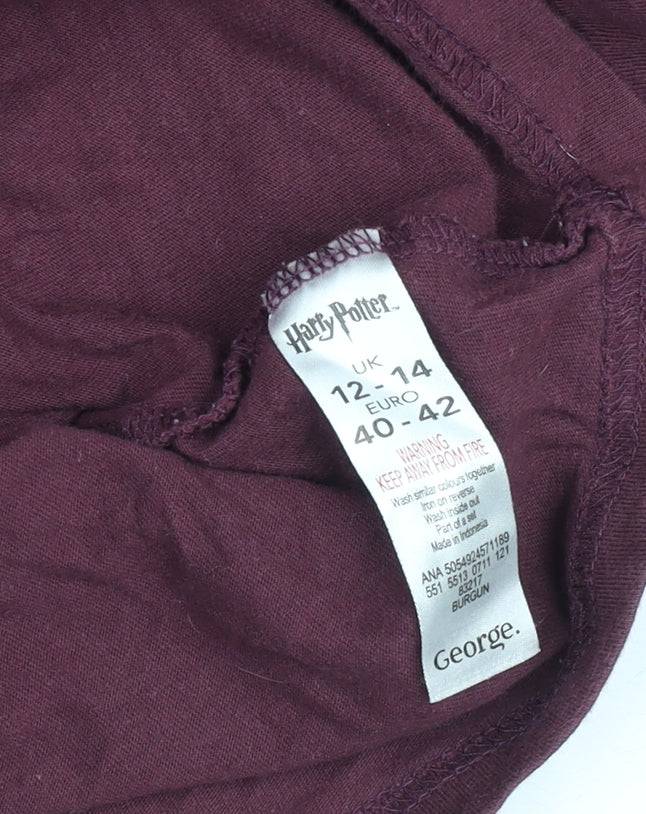 George Women’s Harry Potter Burgundy Short Sleeve T-Shirt Size 12