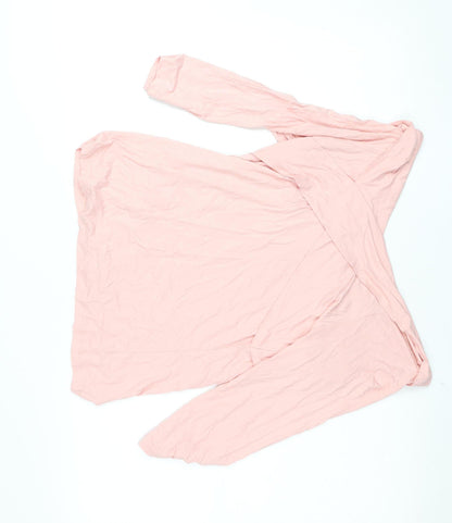 Womens UK Size 12 Bodyflirt Pink Wrap Blouse