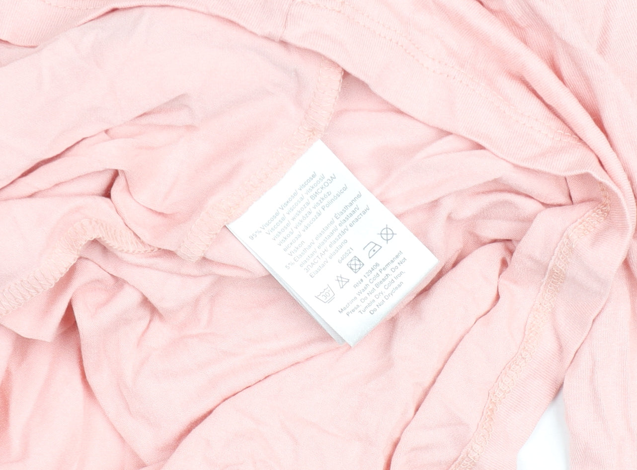 Womens UK Size 12 Bodyflirt Pink Wrap Blouse