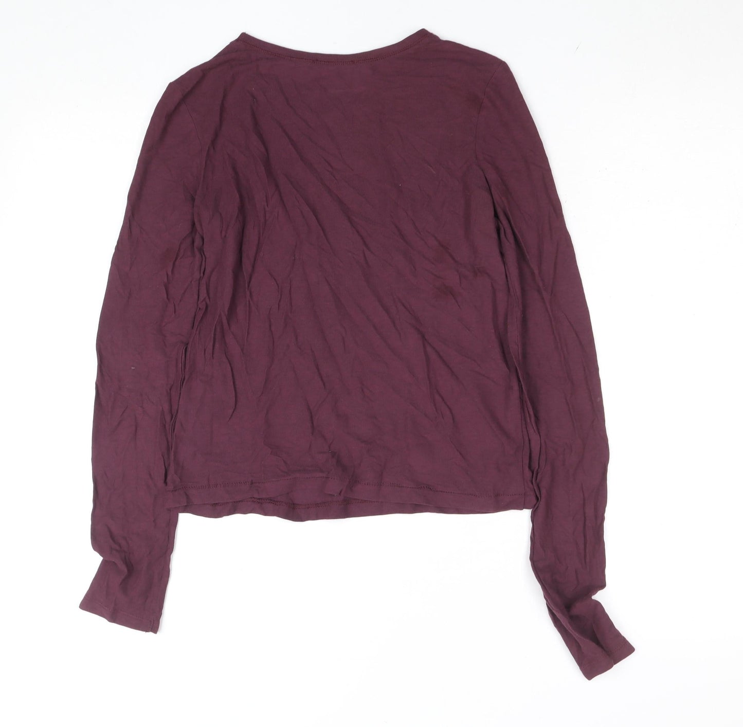 Womens UK Size S Zara Purple Basic T-Shirt