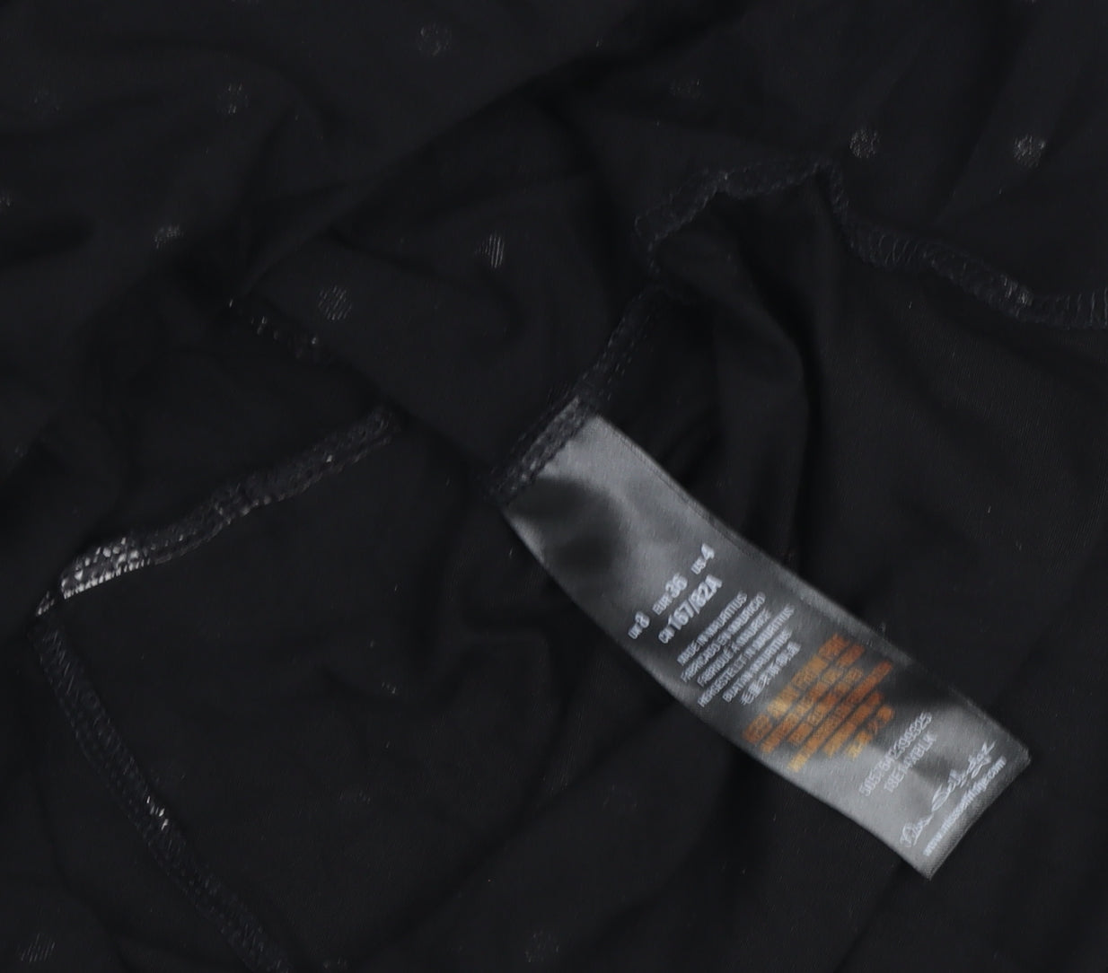 Miss Selfridge Women Black Polka Dot V-Neck Fit & Flare Dress Size 8