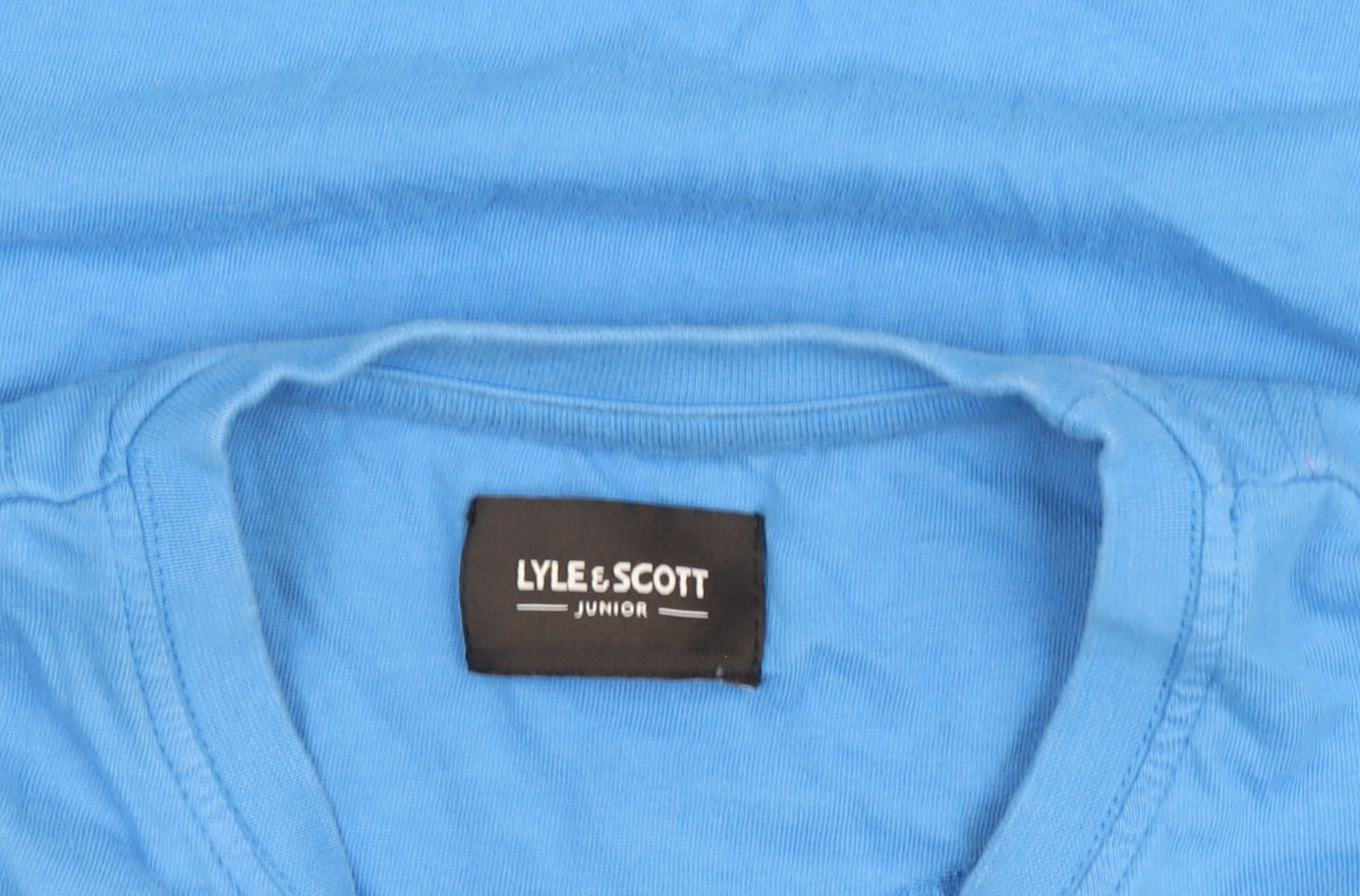 Boys UK Size 10 Years Lyle & Scott Blue Basic T-Shirt
