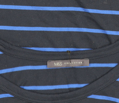 Womens UK Size 8 Marks and Spencer Blue Basic T-Shirt