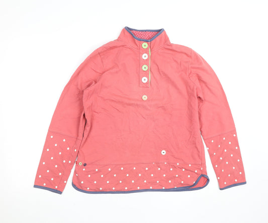 Womens UK Size 14 Colours by Alice Pink Henley Sweatshirt