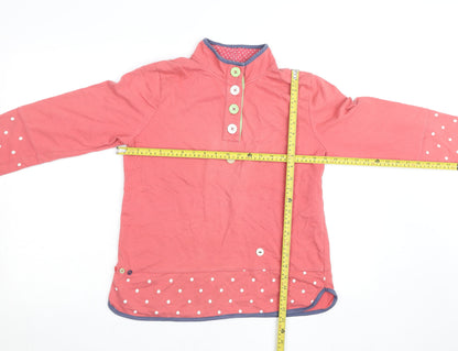 Womens UK Size 14 Colours by Alice Pink Henley Sweatshirt