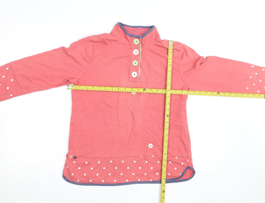 Womens UK Size 14 Colours by Alice Pink Henley Sweatshirt