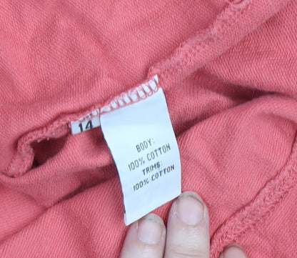 Womens UK Size 14 Colours by Alice Pink Henley Sweatshirt