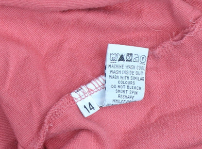 Womens UK Size 14 Colours by Alice Pink Henley Sweatshirt