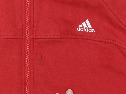 Adidas Men's Red XL Track Jacket Hooded Full Zip Performance Essentials