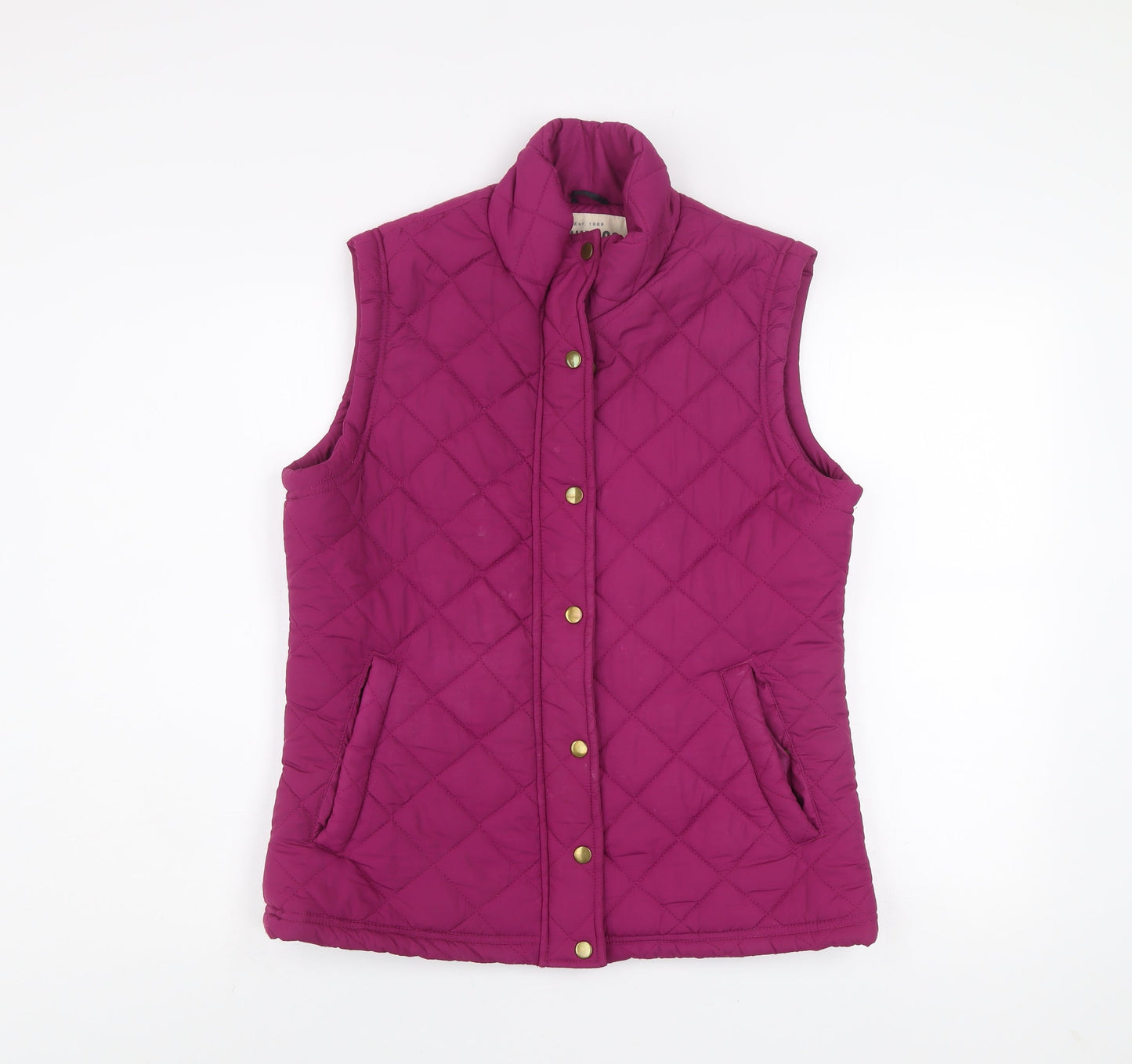 Denim Co. Women's Pink Quilted Sleeveless Waistcoat Size 14