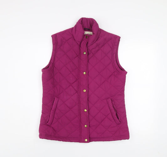 Denim Co. Women's Pink Quilted Sleeveless Waistcoat Size 14