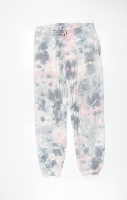 Ellesse Women’s Multicoloured Tie Dye Jogger Trousers UK 10 Cotton