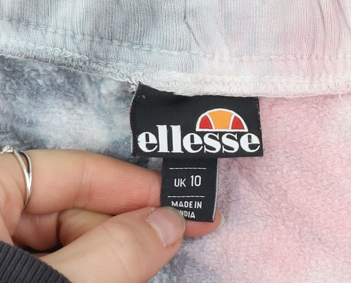 Ellesse Women’s Multicoloured Tie Dye Jogger Trousers UK 10 Cotton