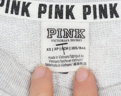 Womens UK Size XS Victoria's Secret PINK Grey Pullover Sweatshirt